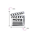 Theater Lover Clapboard Charm Bead for European Bracelet in Sterling Silver - Image 3