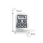 Set of 2 Latte Travel Mug Cup Coffee and Calculator Charm Bead Sterling Silver - Image 4