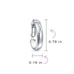 Classic Basic Clip On Hoop Earrings Gold Plated Sterling Silver .75 Diameter - Image 7