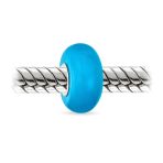 Smooth Opaque Murano Glass Charm Bead for European Bracelets Sterling Silver - Image 10