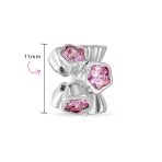 CZ Bezel Set Cluster Star Flower Spacer Charm Bead Gold Plated Sterling Silver - Image 3