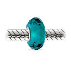 Set of 2 Translucent Murano Faceted Glass Charm Bead with Sterling Silver Core - Image 22