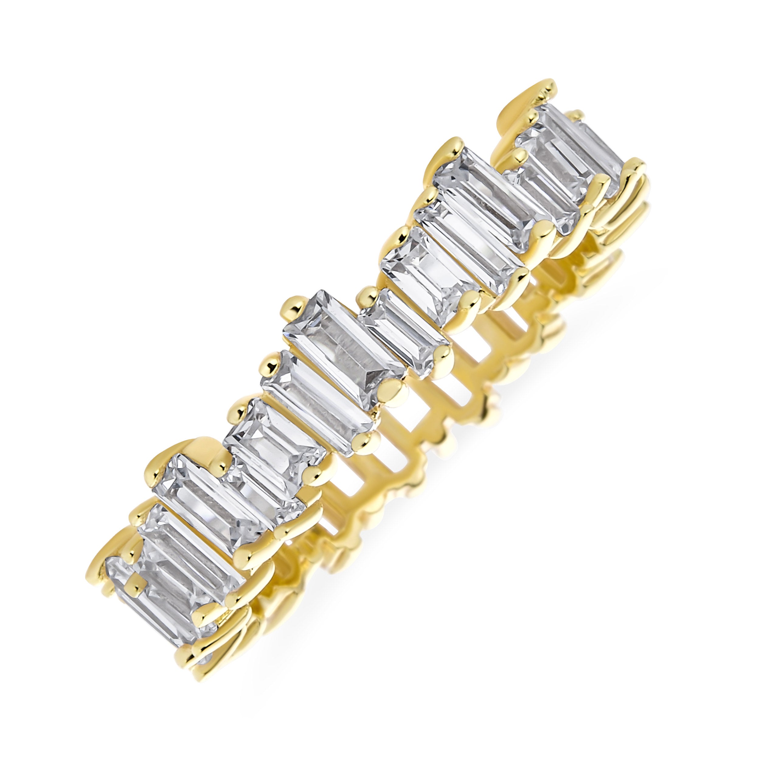 modern-classic-cz-staggered-eternity-ring-yellow-oa-11os293gd8_01 CZ Zig Zag Baguette Eternity Wedding Band Ring Gold Plated .925 Sterling Silver - Image 1