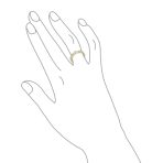 CZ Zig Zag Baguette Eternity Wedding Band Ring Gold Plated .925 Sterling Silver - Image 5