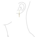 Delicate Minimalist Modern Long Thin Linear Threader Earrings Sterling Silver - Image 11