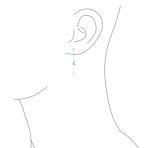 Elegant Celestial Crescent Moon Dangle Gemstone Earrings Blue Opal & Silver - Image 3