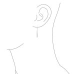 Simple Green Agate Inlay Long Flat Teardrop Shaped Dangle Earrings .925 Sterling Silver - Image 15