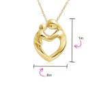 Loving Mother Family Heart Pendant Necklace Gold Plated .925 Sterling Silver - Image 10
