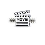 Theater Lover Clapboard Charm Bead for European Bracelet in Sterling Silver - Image 2