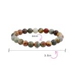 Natural Stone Multi Color Stackable Round 8MM Ball Beads Strand Stretch Bracelet - Image 71