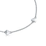 Romantic Multi Heart Strand Anklet Chain Ankle Bracelet .925 Sterling Silver Adjustable - Image 3