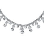 Vintage Chain Necklace Teardrop Cubic Zirconia Bridal Party - Image 2