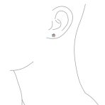 Rainbow Colorful Statement Multicolor CZ Swirling Circle Button Flower Stud Earrings - Image 5
