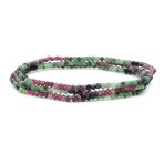 Natural Stone Tiny Ombre Beads Stretch Bracelets Stackable Set of 3 Strands
