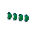 Set of 4 Ocean Red Bubble Murano Glass Spacer Charm Bead Sterling Silver Core - Image 3