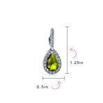 Classic 7CT Aqua Blue Cubic Zirconia CZ Large Teardrop Earrings Hinge Clip Closure - Image 31