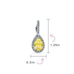 Classic 7CT Aqua Blue Cubic Zirconia CZ Large Teardrop Earrings Hinge Clip Closure - Image 33