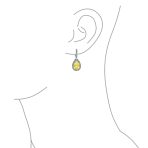 Classic 7CT Aqua Blue Cubic Zirconia CZ Large Teardrop Earrings Hinge Clip Closure - Image 24