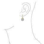 Classic 7CT Halo Red CZ Cubic Zirconia Drop Teardrop Clip On Earrings Adjustable Screw-back - Image 17