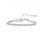 Formal Holiday Bridal 10CT Black White CZ Bezel Tennis Bracelet 14K Gold Plated - Image 8