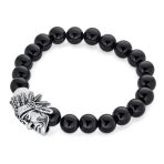 Unisex Howlite Onyx Tiger Eye Gemstone Bead Stretch Bracelet - Unique Design - Image 4