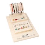 Wood 2-Tier Charm Bead, Ring, Stud Earring Organizer Fixture Jewelry - Image 2
