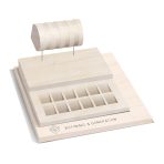 Wood 2-Tier Charm Bead, Ring, Stud Earring Organizer Fixture Jewelry - Image 3