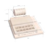 Wood 2-Tier Charm Bead, Ring, Stud Earring Organizer Fixture Jewelry - Image 4