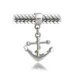 Nautical Boat Anchor Travel Dangle Charm Bead Sterling Silver for Bracelets - Image 2