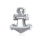 Set of 2 Nautical Boat Ship Wheel and Anchor Rope Charm Bead Sterling Silver - Image 2