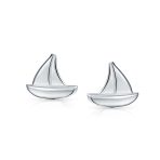 Sailboat Stud Earrings for Sea Lovers Ocean Sterling Silver - Image 2