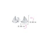 Sailboat Stud Earrings for Sea Lovers Ocean Sterling Silver - Image 4