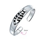Set of 2 Nautical Fish Bone and Punk Rocker Skull Midi Toe Ring Sterling Silver - Image 4