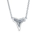 Nautical Fisherman Shark Tooth Pendant Necklace in Sterling Silver Finish - Image 2