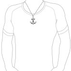 Nautical Anchor Pendant Necklace for Men Black Oxidized Stainless Steel Chain - Image 3