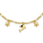 Vacation Nautical Anchor Starfish Charm Bracelet 18K Gold Plated - Image 2