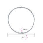 Classic Graduated CZ Cubic Zirconia Statement Tennis Necklace Silver Plated - Image 11