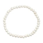 Classic White Freshwater Pearl Necklace Bracelet & Earrings Jewelry Set 18 Inch - Image 4
