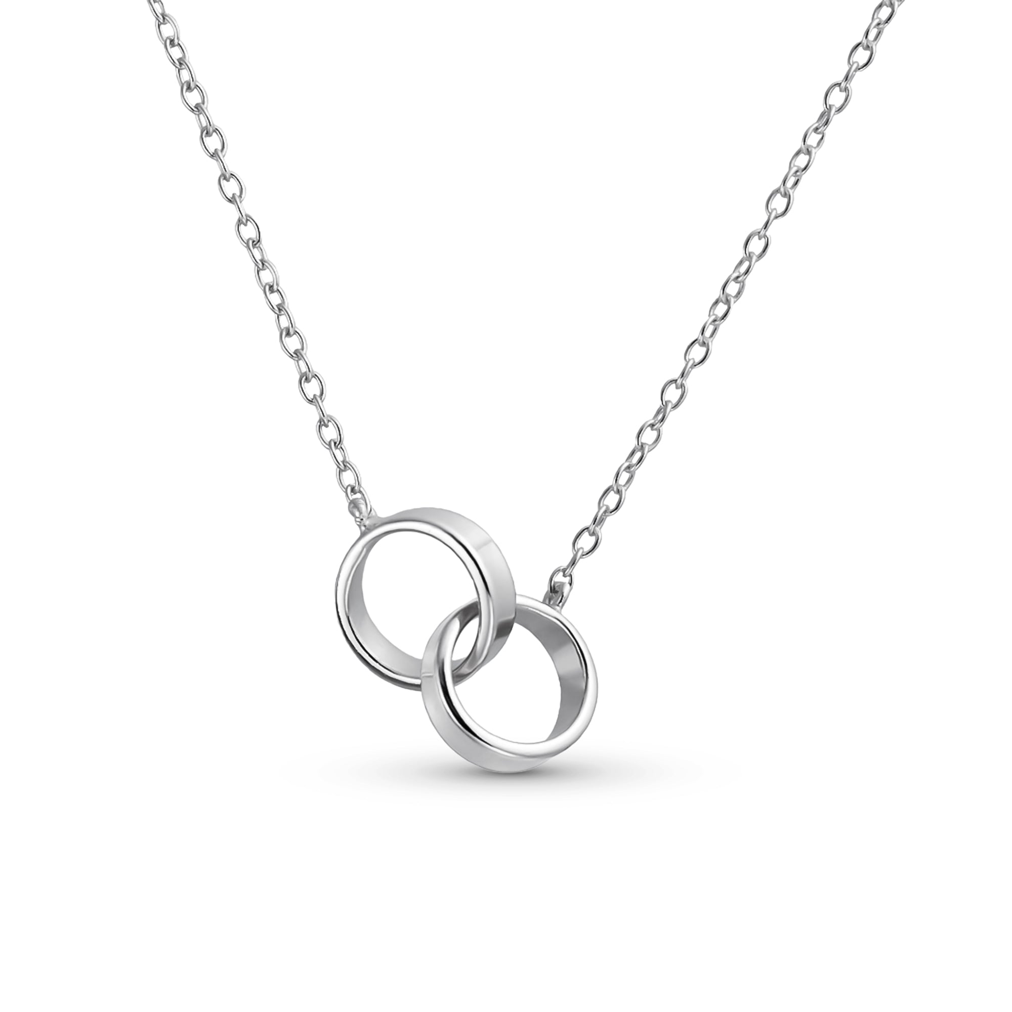 necklace-infinity-rose-gold-circles_pfs-105-0509s-az_1 Eternal Friendship Pendant Necklace Infinity Interlocking - Image 1