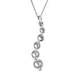 Love Is A Journey Cubic Zirconia7 Solitaire CZ Pendant Necklace Sterling Silver - Image 4