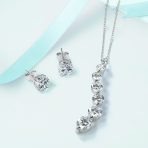 Love Is A Journey Cubic Zirconia7 Solitaire CZ Pendant Necklace Sterling Silver - Image 8