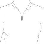 Hanukkah Magen Judaic Hamsa Hand Pendant Necklace in Sterling Silver - Image 2