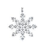 Winter Holiday Snowflake Pendant Necklace in Sterling Silver for Parties - Image 2