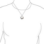 Sparkling Christmas Bow Crystal Necklace Earrings Jewelry Set Silver Plated - Image 5