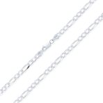 Classic Solid 5.5MM Heavy .925 Sterling Silver Figaro Link Chain Necklace 16 Inch - Image 3