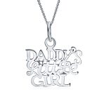 Inspirational Words 'Daddy's Little Girl' Pendant Necklace Sterling Silver