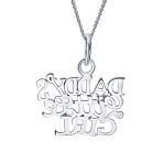 Inspirational Words 'Daddy's Little Girl' Pendant Necklace Sterling Silver - Image 2