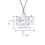Inspirational Words 'Daddy's Little Girl' Pendant Necklace Sterling Silver - Image 4