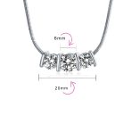3 Stone CZ Past Present Future Solitaire Cubic Zirconia Necklace 14K Gold Plated - Image 7