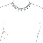 Vintage Chain Necklace Teardrop Cubic Zirconia Bridal Party - Image 3